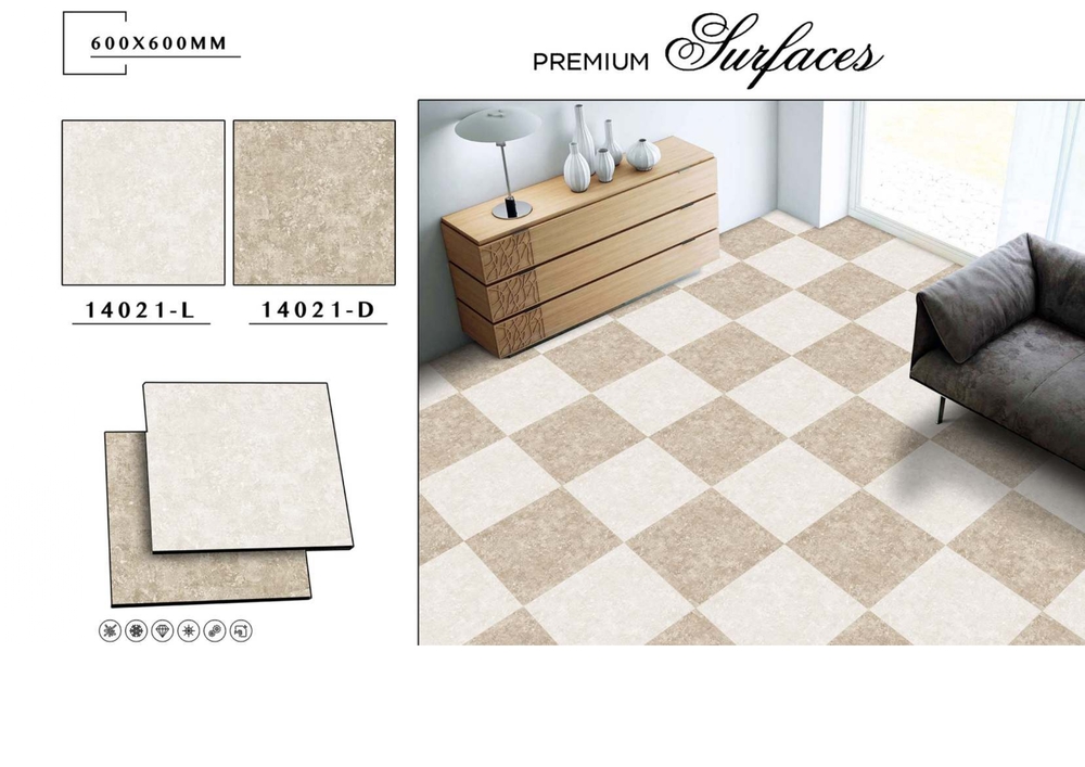 Waterproof Floor Tile - Color: White