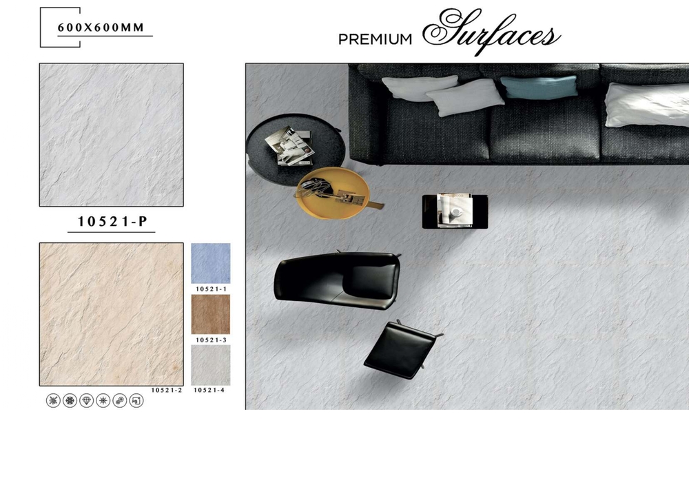 Scratch-resistant tile