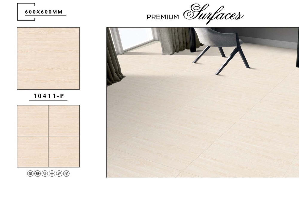 Scratch-resistant tile