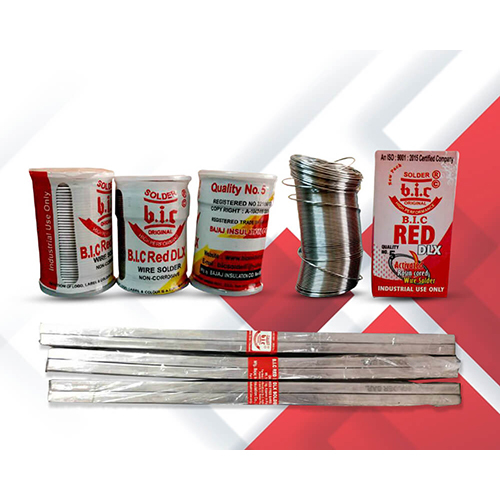 B I.C 40-60 Red Dlx Resin Core Solder Wire And Solder Bars - Color: Silver