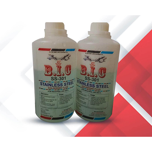 B.I.C Stailnes Steel Solder Flux - Color: Clear To Slightly Amber Liquid