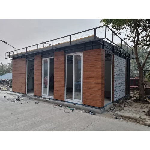 prefabricated cabin. 