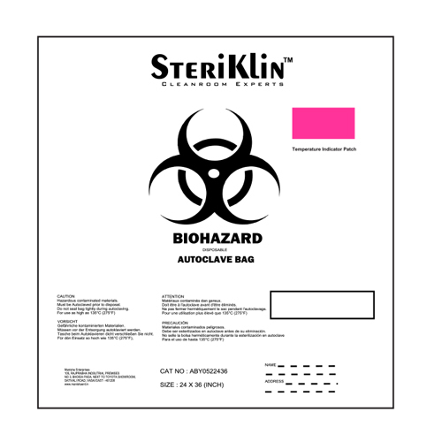 Autoclave Biohazard And Decontamination Transparent Bag - Feature: Embossing