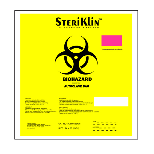 Autoclave Biohazard And Decontamination Yellow Bag - Feature: Embossing