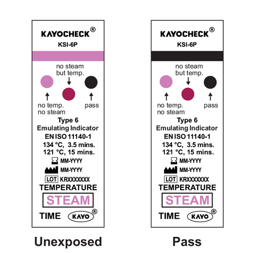 Kayocheck Chemical Process Indicators Sterilization - Color: White