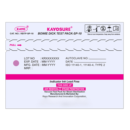 Kayosure Bowie Dick Test Pack Sp-10 - Color: White