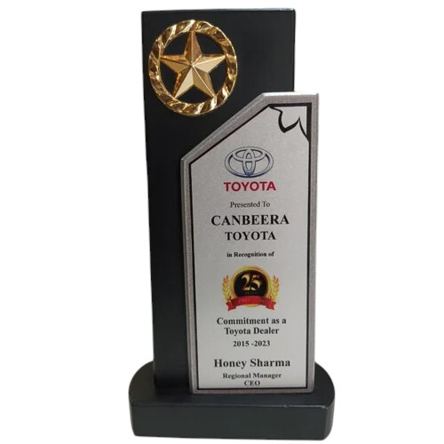 Wooden Toyota Canbeera Dealership Award - Color: Gray