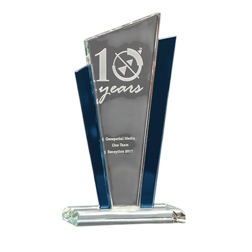 7 Inch Gt 008 Glass Trophy at 1900.00 INR in Delhi | Pushpa Enterprises