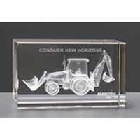 4x4x6cm 3d Crystal Cube - Color: Transparent