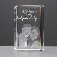 4x4x6cm 3d Crystal Cube - Color: Transparent