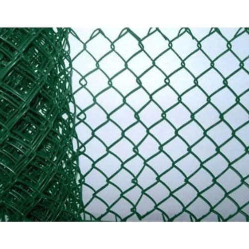 PVC Coated Chain Link Mesh Fence - GI Coated Wire 30-270 GSM, 2-4MM Dia, 1x1 to 4x4'' Opening, Width 1'0'' to 15'0'' | Suitable for Commercial Sites, 1-Year Warranty