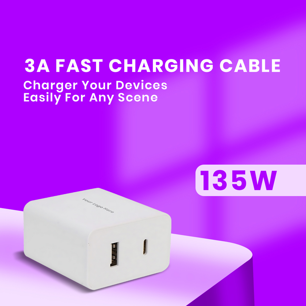 135W USB-C PD + 100W USB-A Dual Port Charger  High-Speed Charging Adapter for All Devices ( C 156)