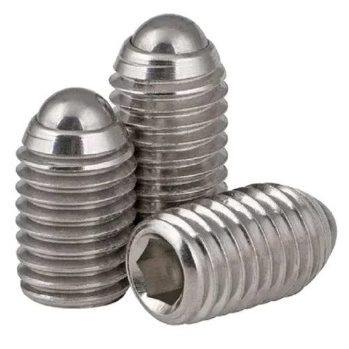 Stainless Steel Ball Plunger Grub Screw - Color: Silver