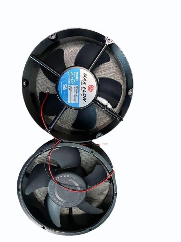 MAX FLOW MFD22060D2-VH Axial Fan 24V-3.2A DC Brushless Air Cooling Fan 3000 RPM 220 * 220 * 60mm 2Pin (Metal)