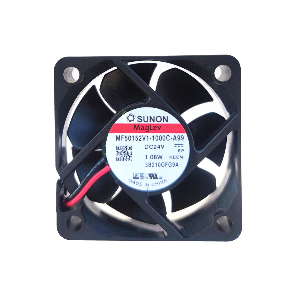 SUNON MF50152V1-1000C-A99 50*50*15mm 24VDC 1.08W 6100RPM 17CFM Ball Bearing Cabinet Axial Cooling Fan