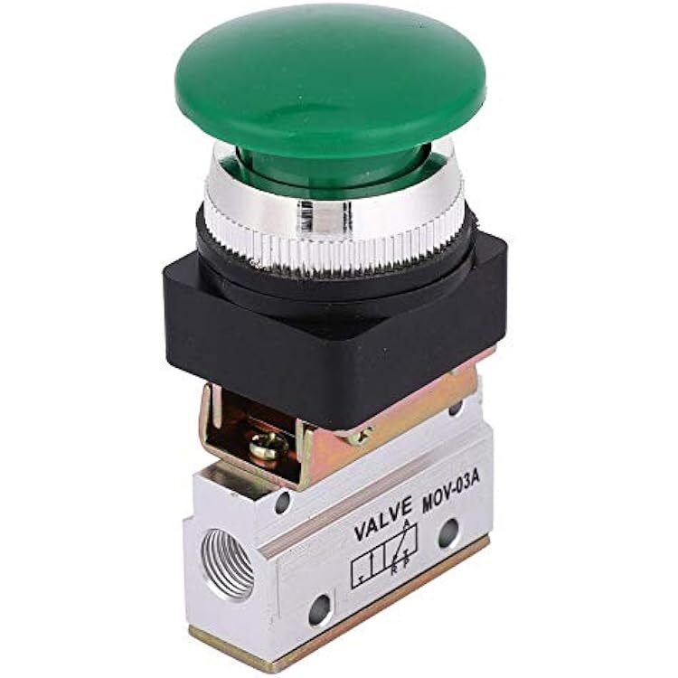 MOV03A 3-2 WAY PUSH GREEN COLOR BUTTON VALVE