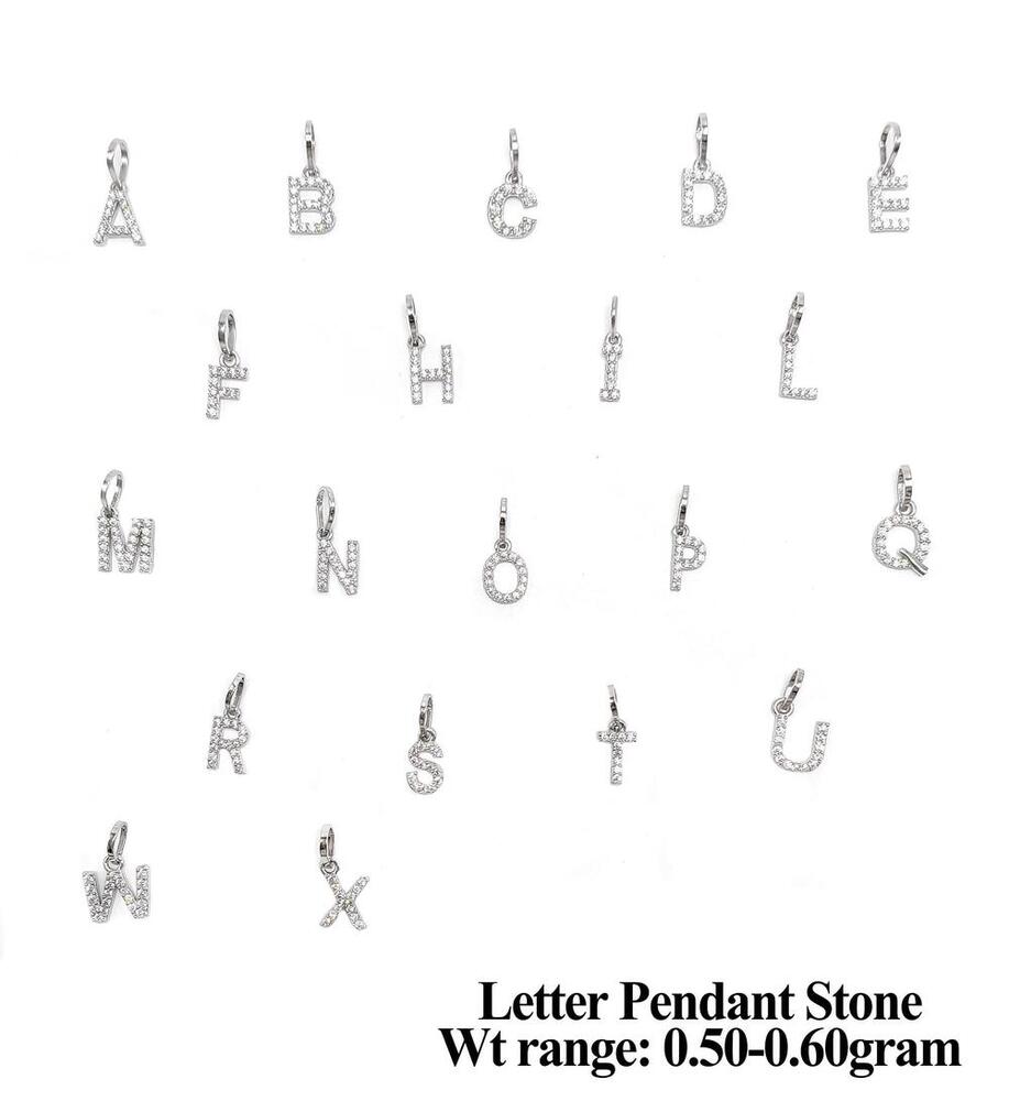 92.5 silver letter pendant