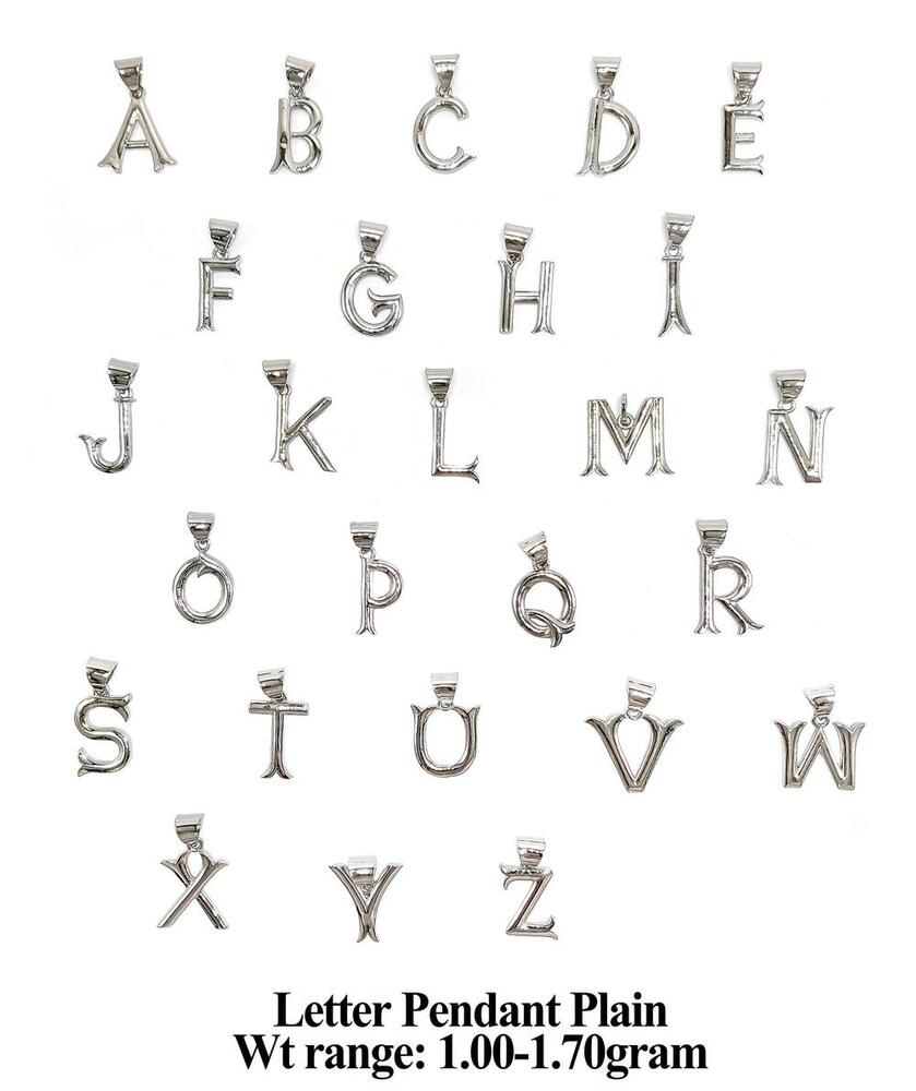 92.5 silver letter pendant