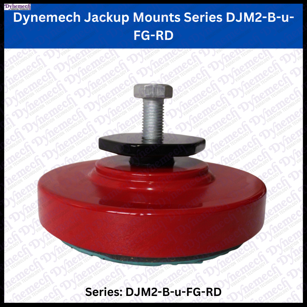 Dynemech Heavy-duty Threaded Leveling Feet, Anti Vibration Jackup Mounts Series  Series Djm2-b-u-fg-rd - Color: Red