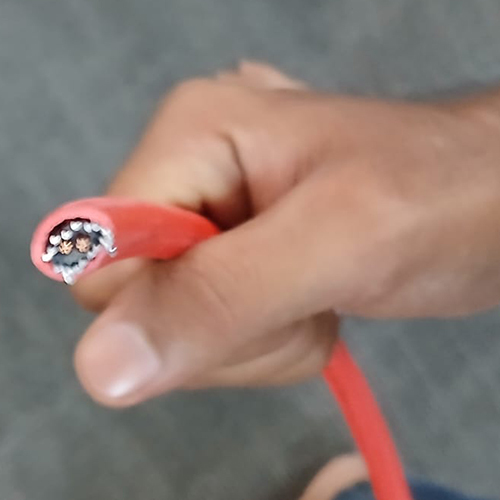 15mm Polycab 2 Core Armoured Fireless Cable - Color: Red
