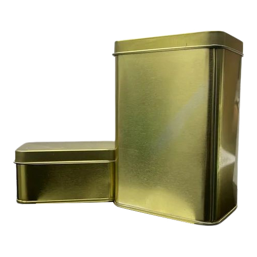 Cookie Tin Box And Containers - Color: Gold