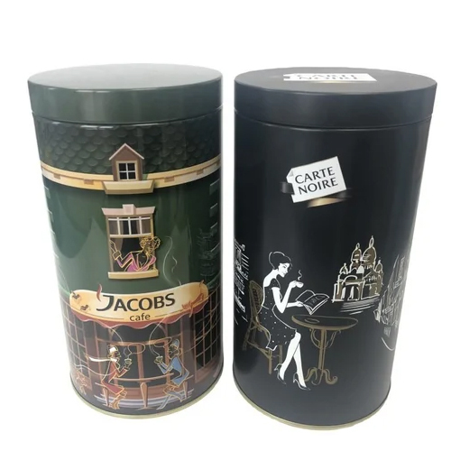 Round Airtight Tea Tin Cans - Color: Green