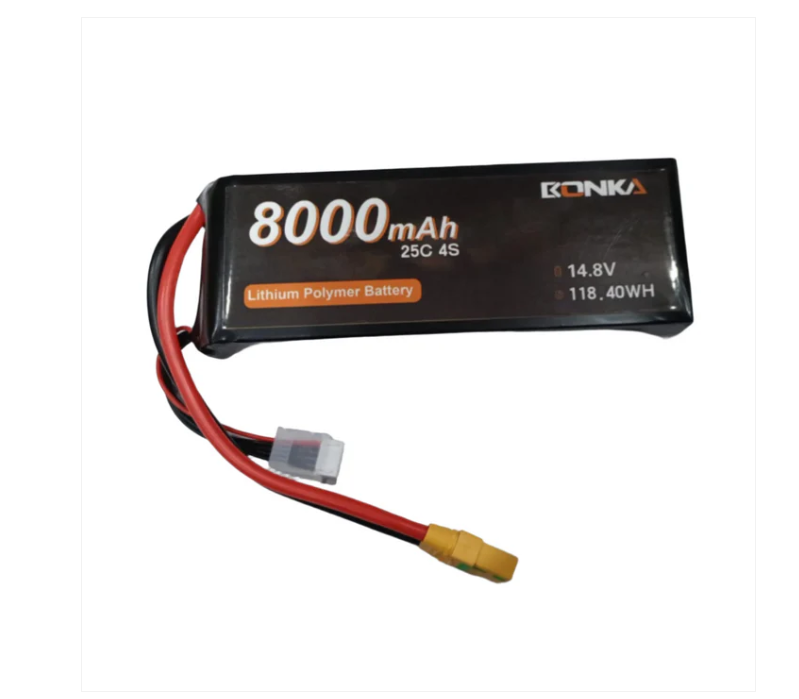 Bonka 14.8V 8000mAh LiPo Battery High-Capacity 25C 4S Lithium Polymer Battery For Demanding RC Applications -