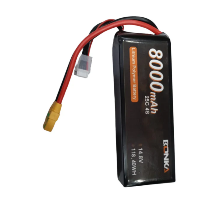 Bonka 14.8V 8000mAh LiPo Battery High-Capacity 25C 4S Lithium Polymer Battery For Demanding RC Applications -