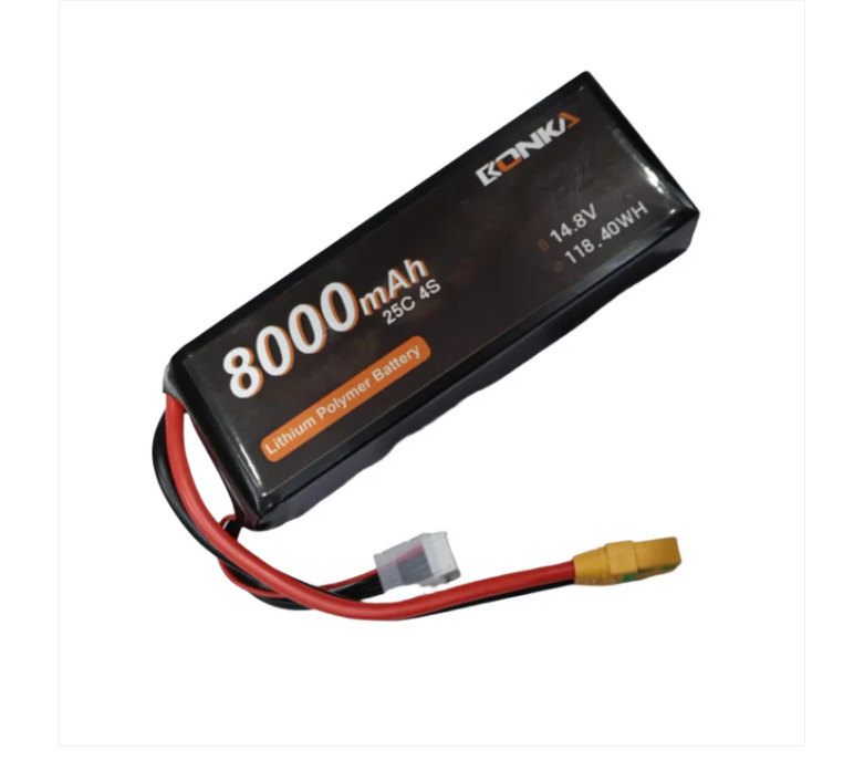 Bonka 14.8V 8000mAh LiPo Battery High-Capacity 25C 4S Lithium Polymer Battery For Demanding RC Applications -