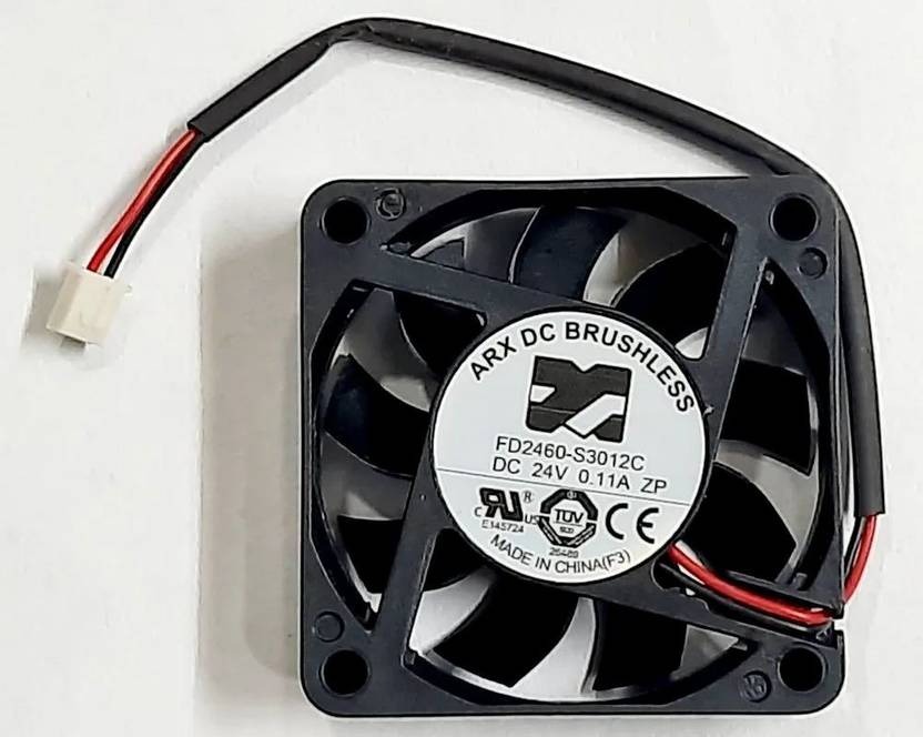 FD2460-S3012C Axial Fan 24V-0.11A DC Brushless Air Cooling Fan 6015mm 2Pin Fan with Heat Sinks All in one Cooler  (Black)