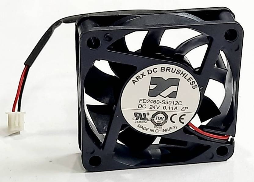 FD2460-S3012C Axial Fan 24V-0.11A DC Brushless Air Cooling Fan 6015mm 2Pin Fan with Heat Sinks All in one Cooler  (Black)