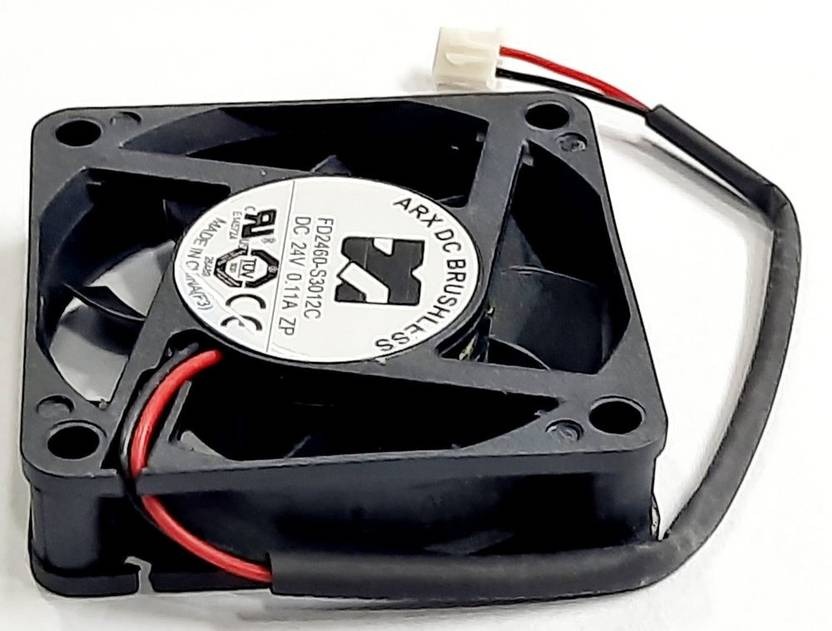 FD2460-S3012C Axial Fan 24V-0.11A DC Brushless Air Cooling Fan 6015mm 2Pin Fan with Heat Sinks All in one Cooler  (Black)