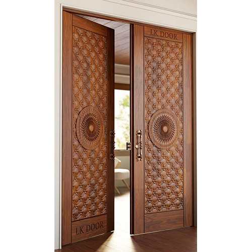 Indian Teak Double Door - Color: Brown
