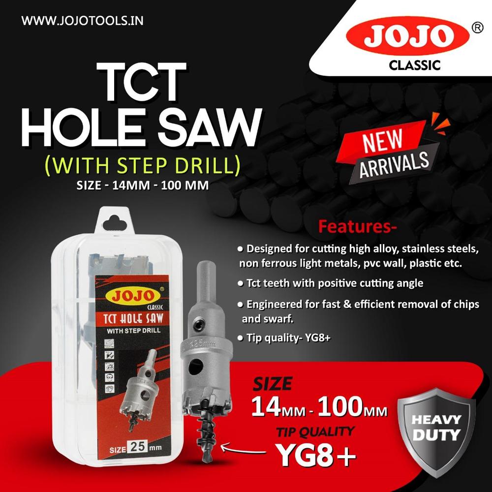 14mm to 100mm TCT Wholesaws Classic Series (With step drills)