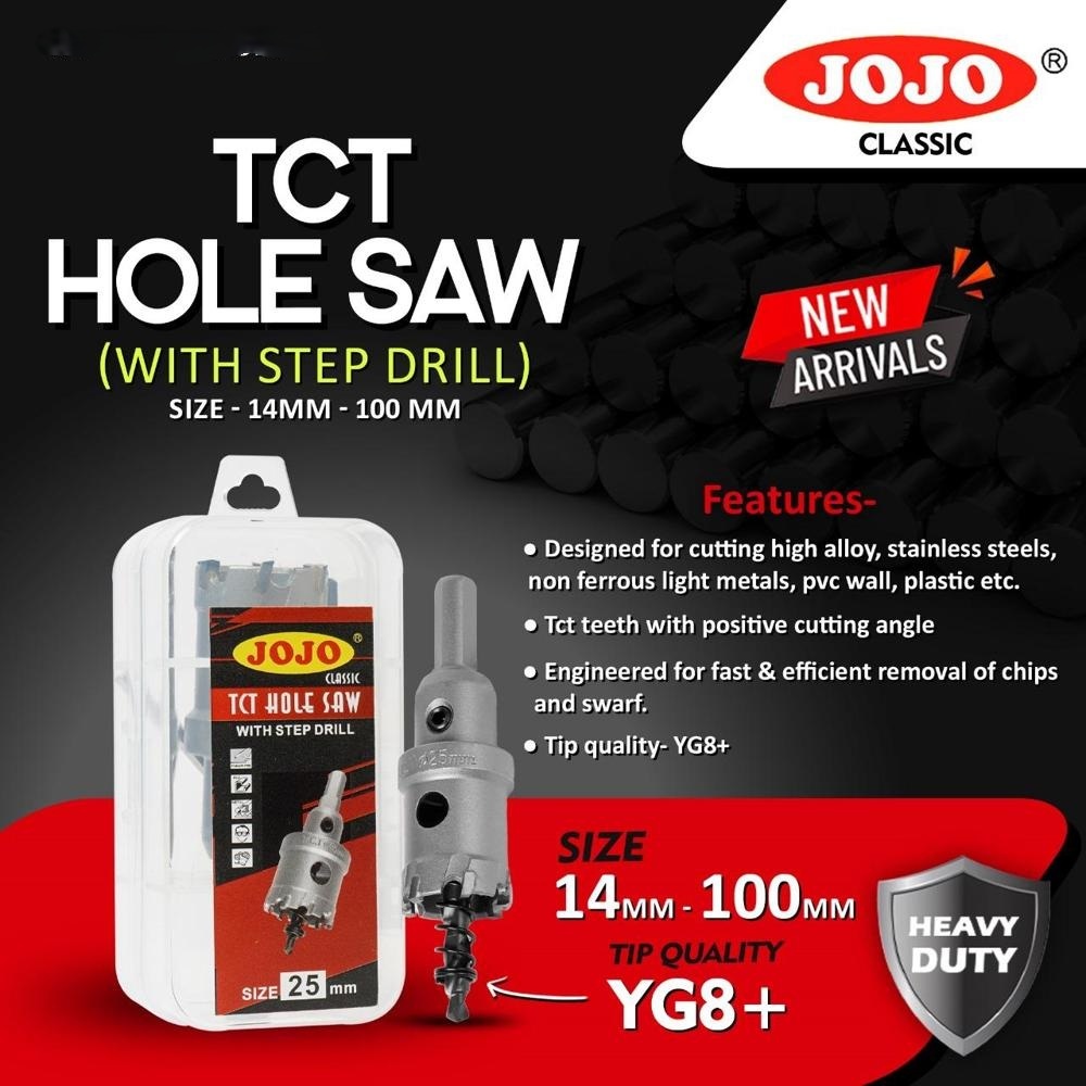14mm to 100mm TCT Wholesaws Classic Series (With step drills)