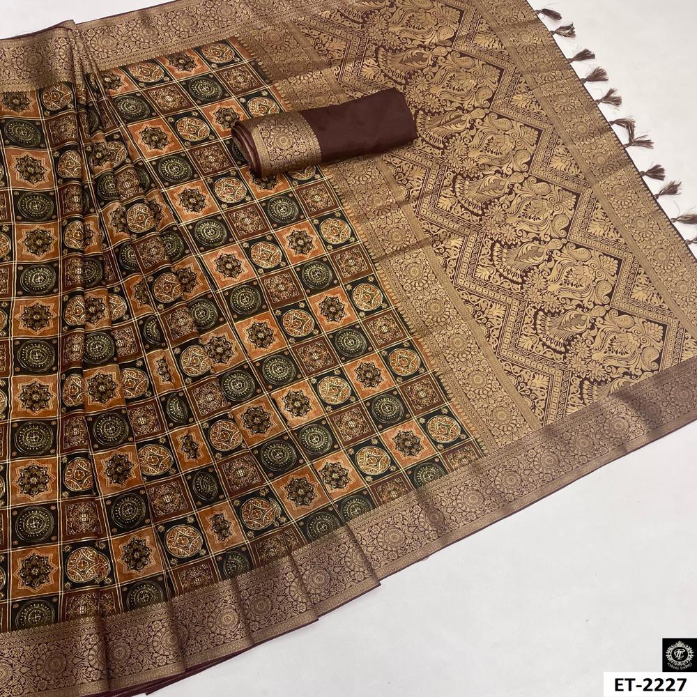 DESIGNER CHECKERED SAREE