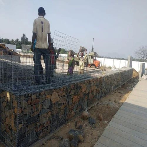 Steel Gabion Box - Color: Silver