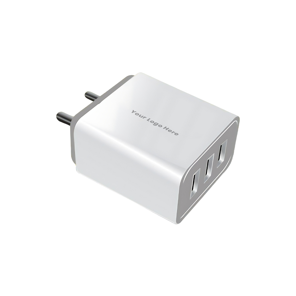 Battery Charger - Plastic Body, White Color | Compact And Efficient Charging Solution