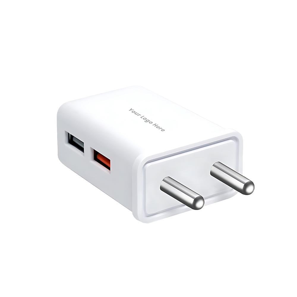 Usb Charger - Plastic Body, Compact Design | White Color, Fast Charging Capability