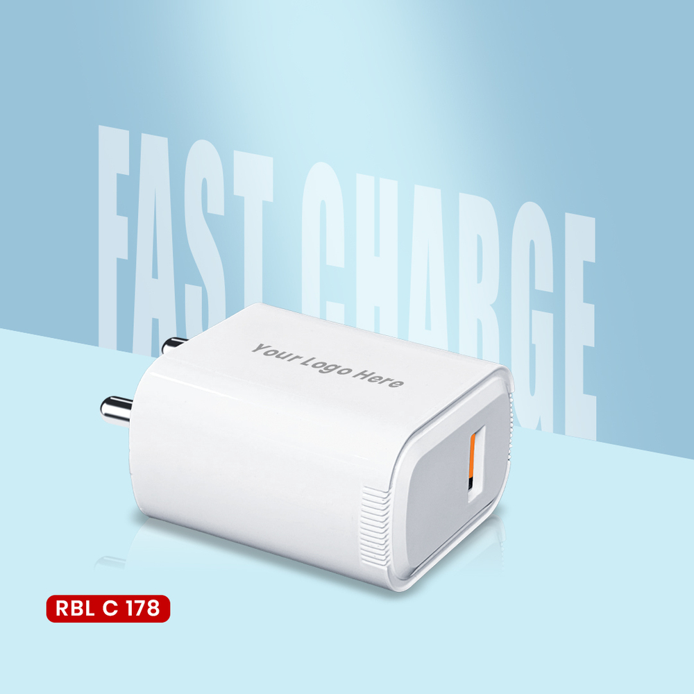 Battery Charger - Plastic Body, Black Color | 6 Month Warranty