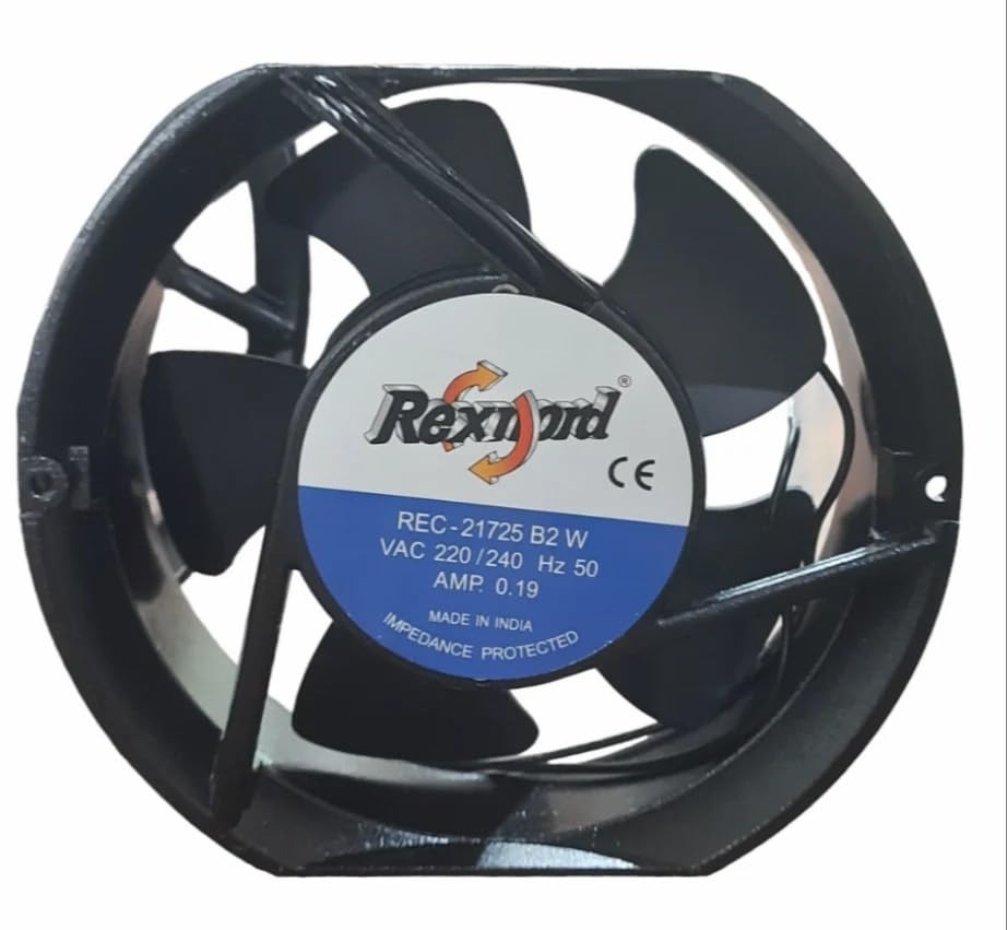 REXNORD REC-21725 B2 W Axial Fan 220/240V 50Hz 0.19A DC Brushless Air Cooling Fan 4000 RPM 172 * 150 * 51mm 2Wire (Metal)