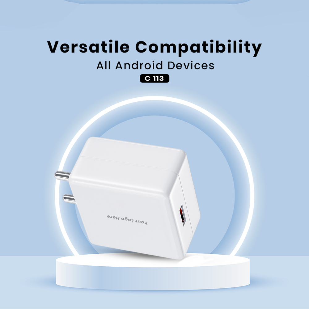 Dock Charger - Plastic Body , White Color - Bar Design, 6 Month Warranty