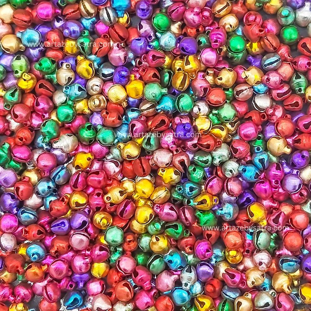 Multicolor Ghungroo | Size : 12mm | Qty : 50pcs | BF281
