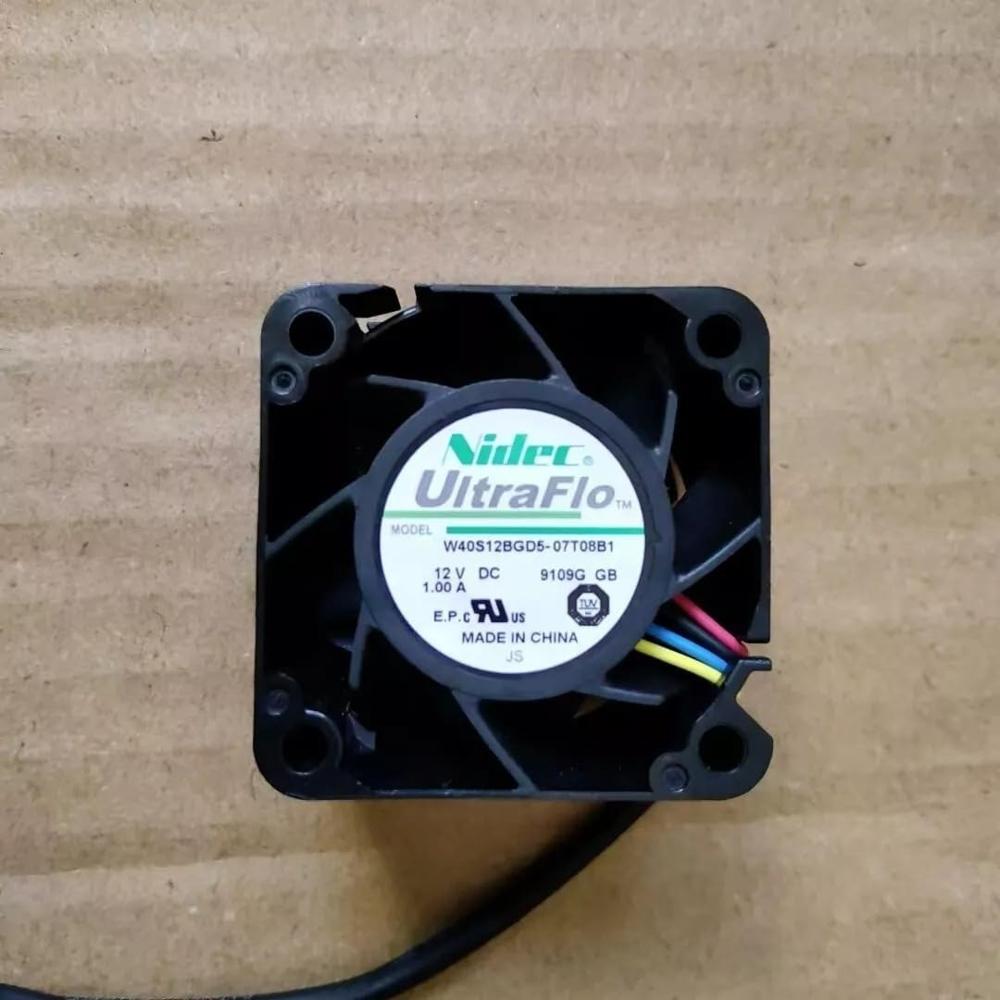 NIDEC W40S12BGD5-07 Axial Fan 12V-1.00A DC Brushless Air Cooling Fan 198000 RPM 40 * 40 * 28mm 4Wire