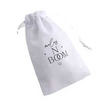 Customized Logo Canvas Cotton Pouch Single Or Double String Drawstring Bag Bsci Certified For Shopping Or Gift Use - Color: Multiple Options Available