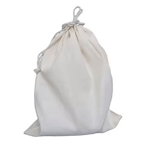Eco Friendly Organic Drawstring Cotton Bag With Logo Cotton Gift Dust Packaging Pouch With Logo 100% Cotton - Color: Multiple Options Available