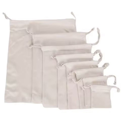 Organic Unbleached Cotton Muslin Natural Drawstring Fabric Canvas Wrap For Packing Gift Favors Promotional Bags - Color: Multiple Options Available