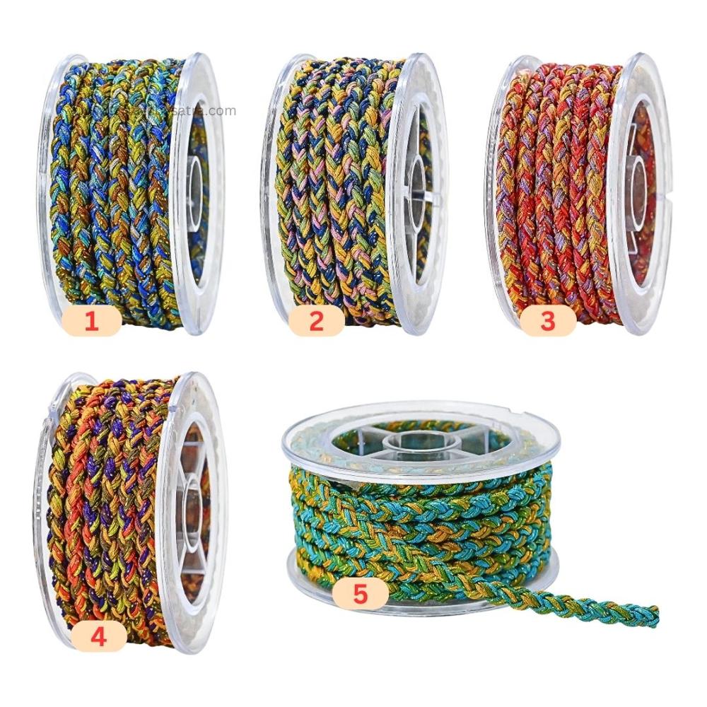 Gliter Decorative Thread | Size : 0.25mm | Qty : Approx 4mtr per roll