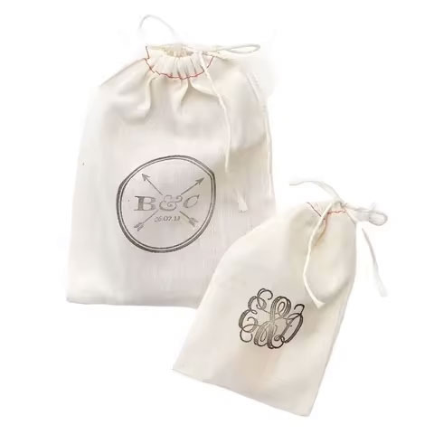 Custom Stylish Canvas Drawstring Bag Perfect As a Fashionable Jewelry Container