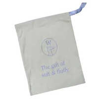 Personalized Colorful Eco Muslin Linen Drawstring Bag Small Natural Canvas Cotton Drawstring Bag - Color: Multiple Options Available